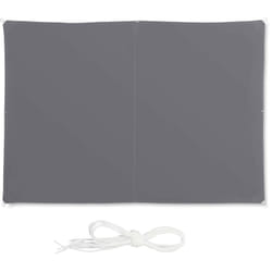 Relaxdays - Voile d'ombrage rectangle diffuseur d'ombre protection soleil jardin uv terrasse tissu déperlant, 2x3m, gris