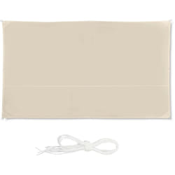 Voile d'ombrage rectangle diffuseur d'ombre protection uv terrasse toile, résistant à l'eau, beige, 2x4 cm - Relaxdays