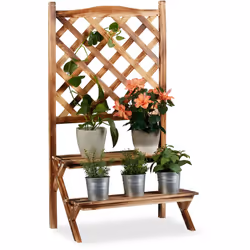 Mettez en scène vos fleurs, plantes, herbes, pots de fleurs ou objets de décoration avec cet escalier à plantes avec treillis ...
