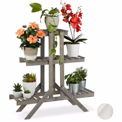 Cette étagère à fleurs 3 étages vous permet de créer un espace décoratif spécial pour vos plantes et fleurs préférées. Mettez ...