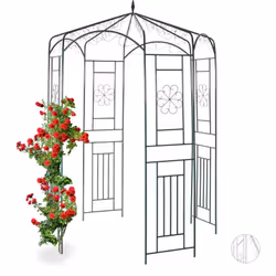 Cette arcade à rosiers en métal revêtu par poudre ne fournit pas seulement aux plantes grimpantes la prise nécessaire à son d ...