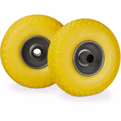 Si vous avez besoin d’une roue pour votre brouette de jardin, optez pour ce lot de 2 roues en caoutchouc increvables 3.00-4.  ...