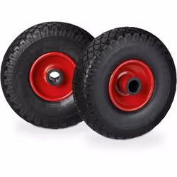 Si vous avez besoin d’une roue pour votre brouette de jardin, optez pour ce lot de 2 roues en caoutchouc increvables 3.00-4.  ...