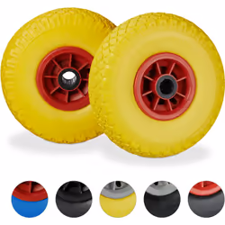 Si vous avez besoin d’une roue pour votre brouette de jardin, optez pour ce lot de 2 roues en caoutchouc increvables 3.00-4.  ...