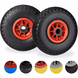 Si vous avez besoin d’une roue pour votre brouette de jardin, optez pour ce lot de 2 roues en caoutchouc increvables 3.00-4.  ...