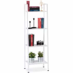 La haute étagère sur pieds en design d’échelle est un vrai gain de place. L’étagère offre des espaces de rangement supplément ...