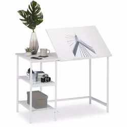 Le travail est pour vous plus facile sur ce bureau Avec une surface supérieure inclinable par niveaux vous pouvez travailler ...