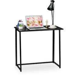 Relaxdays - Table de travail pliable,Table de bureau,table bureau à plier, travail maison, 74x80x45cm, noir