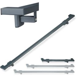 Relaxdays Rampe d’escalier, Main courante escalier, acier mat, Fixation murale, 100cm, intérieur métal, anthracite