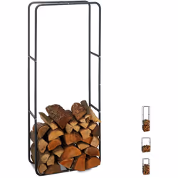 Cette étagère à bois anthracite en acier est idéale en complément de vos accessoires de cheminée. Elle vous permet d’empiler ...