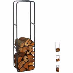 Cette étagère à bois anthracite en acier est idéale en complément de vos accessoires de cheminée. Elle vous permet d’empiler ...