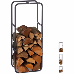 Cette étagère à bois anthracite en acier est idéale en complément de vos accessoires de cheminée. Elle vous permet d’empiler  ...