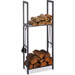 Description générale Cette étagère à bois anthracite en acier est parfaite pour le rangement de bûches de bois, que ce soit à ...
