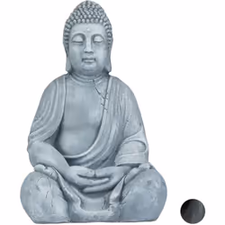 Description générale Cette grande statue en céramique représente un bouddha assis en position de méditation, un véritable tal ...