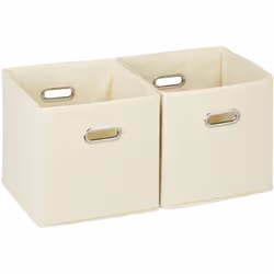 Le lot de 2 boîtes de rangement pratique crée de l’ordre dans chaque pièce. Que ce soit pour le linge dans l’armoire à vêteme ...