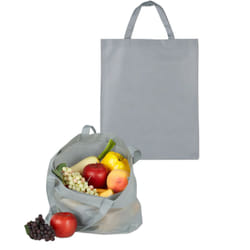 Relaxdays Set de 10 sacs en tissu, non imprimés, cabas pour courses, courtes anses, fourre-tout, HxL : 49,5x40 cm, gris