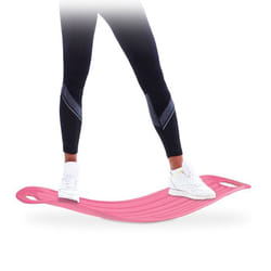 Relaxdays Planche d’équilibre Twist Board Balance Board entraînement fitness muscles abdos jambes 150 kg rose