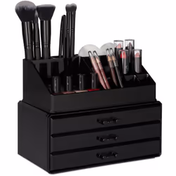 Cet organisateur de maquillage vous permet de faire de la place et de l’ordre et vous évite de devoir chercher dans votre tro ...