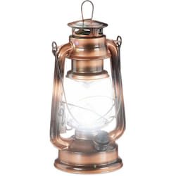 Relaxdays - Lanterne tempête led, Lampe retro comme décoration de fenêtre ou lampe jardin, à piles, cuivrée