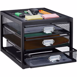 Faites de l’ordre sur votre bureau. Cette corbeille à documents vous permet de ranger vos documents et fournitures de bureau. ...