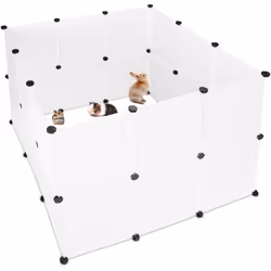 Offrez toujours à votre petit loulou un parcours suffisant avec cet enclos ouvert pratique. La cage DIY est disponible avec d ...