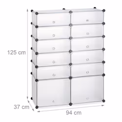 Relaxdays 4052025942465 Organisateur pour chaussures Fermé Transparent