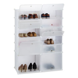 Relaxdays 4052025942472 Organisateur pour chaussures Fermé Transparent