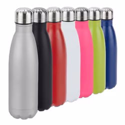 Relaxdays Gourde inox bouteille eau acier inoxydable 05 litre isotherme froid chaud argenté