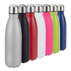 Relaxdays Gourde inox bouteille eau acier inoxydable 05 litre isotherme froid chaud argenté