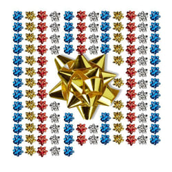 Relaxdays Noeud d’emballage cadeau ruban décoratif set de 100 noël fête anniversaire Ø 5 cm coloré
