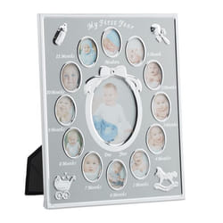 Relaxdays 10024241_55 Multi cadre Gris, Argent, Blanc