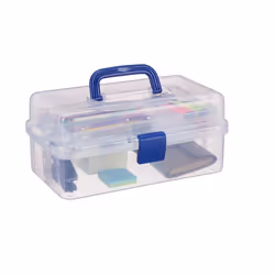 Relaxdays 10024158, Boîte de rangement, Bleu, Transparent, Rectangulaire, Plastique, Monochromatique, Bateau, Voiture, Intéri ...