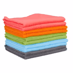 Relaxdays Chiffons Microfibre Lot de 10 Poussière Vitres Nettoyage Ménage Lavettes 40x30 cm Lavable Multicolore