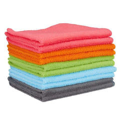 Relaxdays Chiffons Microfibre Lot de 10 Poussière Vitres Nettoyage Ménage Lavettes 40x30 cm Lavable Multicolore