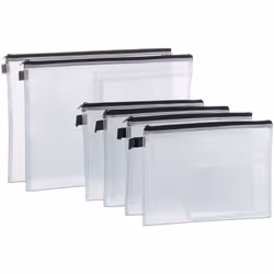 Ces pochettes en plastique transparentes sont idéales pour transporter des documents importants, des médicaments, câbles ou e ...