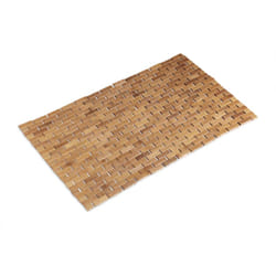 Relaxdays - Tapis en Bambou Enroulable Anti-glisse Hygiénique Résistant Humidité Sortie de Bain, 50x80cm, nature