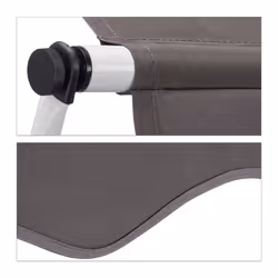 Store Balcon, Manivelle, Hauteur Réglable, Résistant uv, Polyester, Acier, Embouts, 150 x 120 cm, Gris - Relaxdays - Vue supplémentaire 5