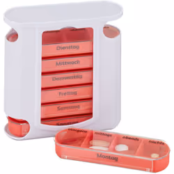 Gardez un aperçu sur vos médicaments journaliers à prendre avec ce pilulier semainier. La tour se compose de 7 boîtes pour ch ...