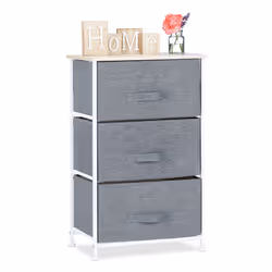 Relaxdays 4052025948047, Gris, Blanc, 4 étagères, Acier, Polyester, 450 mm, 300 mm