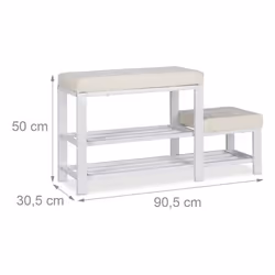 Relaxdays 4052025948207 Organisateur pour chaussures Ouvert Blanc