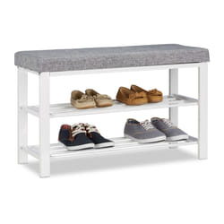 Relaxdays 4052025948252 Organisateur pour chaussures Ouvert Gris, Blanc