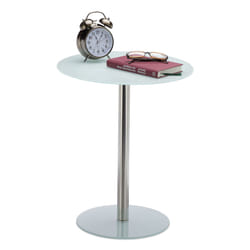 Relaxdays 4052025949273 Table à café, latérale et de salon Table basse Forme arrondie 1 pieds