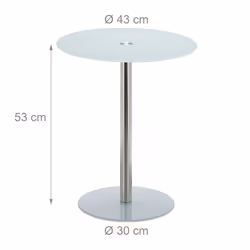 Relaxdays 4052025949273 Table à café, latérale et de salon Table basse Forme arrondie 1 pieds
