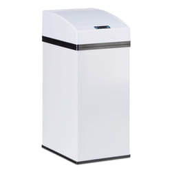Relaxdays 4052025949693 poubelle Rectangulaire Plastique, Acier Noir, Blanc