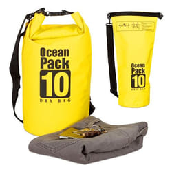 Relaxdays 4052025951696 Sac sec Noir, Jaune 10 L Plastique