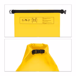 Relaxdays 4052025951696 Sac sec Noir, Jaune 10 L Plastique