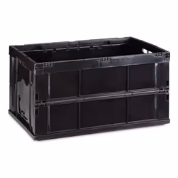 Relaxdays 4052025952426, Boîte de rangement, Noir, Rectangulaire, Plastique, Monochromatique, Intérieure