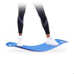 Relaxdays Planche d’équilibre Twist Board Balance Board entraînement fitness muscles abdos jambes 150 kg bleu
