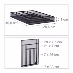 Relaxdays 4052025952815 bac de rangement de bureau Acier Noir
