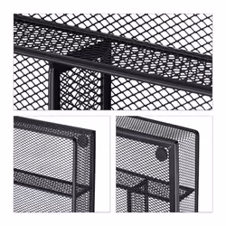Relaxdays 4052025952815 bac de rangement de bureau Acier Noir